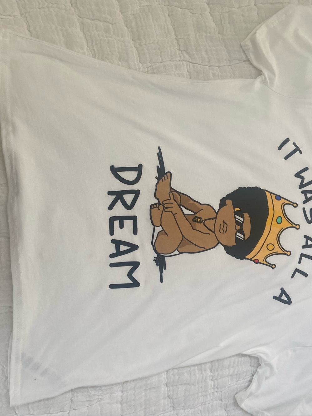 Boohoo Notorious BIG Graphic 'Dream' Tee with Crown Motif